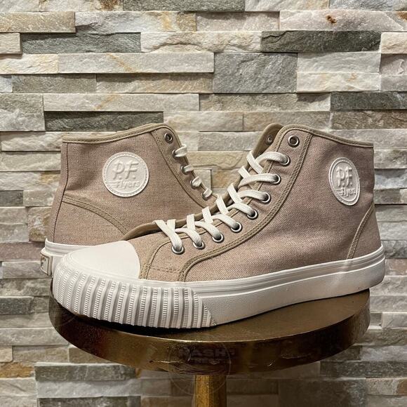 PF Flyers Center Hi 10.5M Sandstone Sneakers | Retro Canvas High Top Shoes NWOB main image 5
